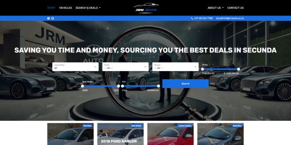 JRM Auto Car Dealer Website Builder