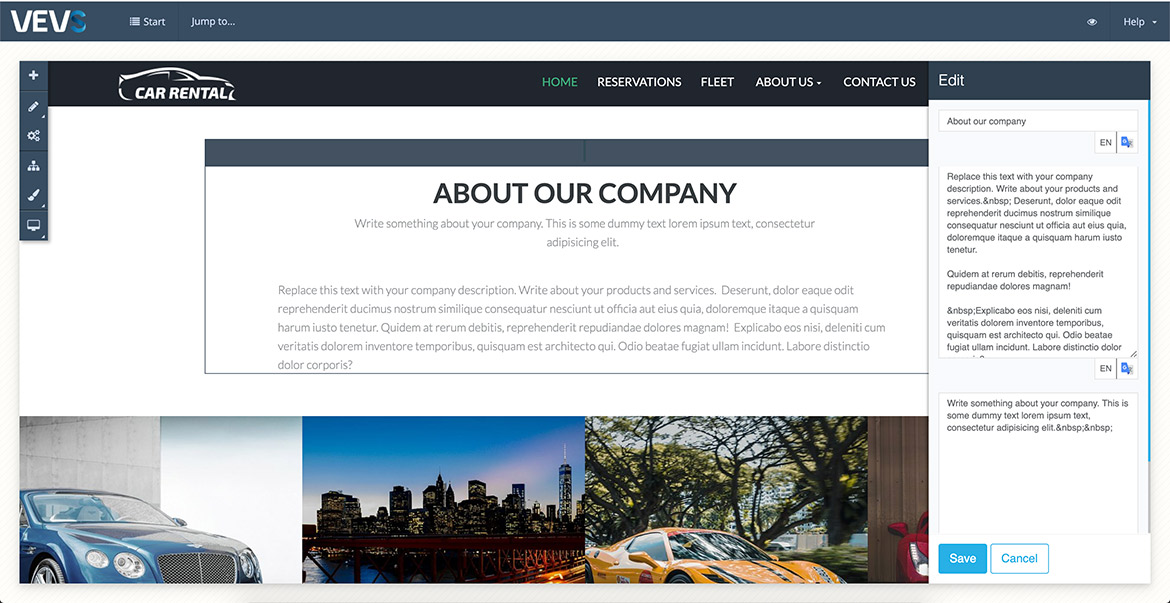 VEVSoftware CMS 1.3 version