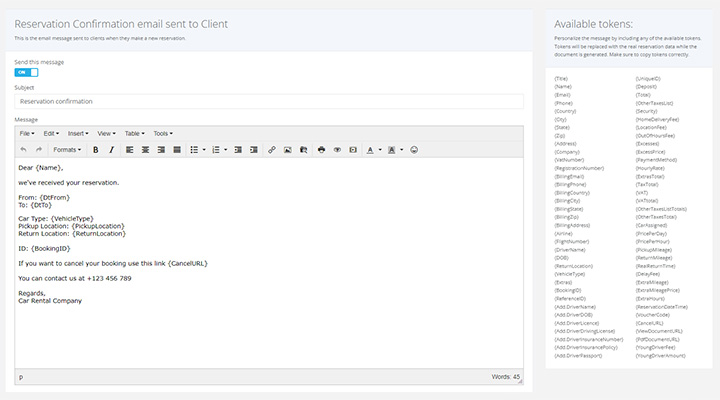 Automated email and SMS notifications