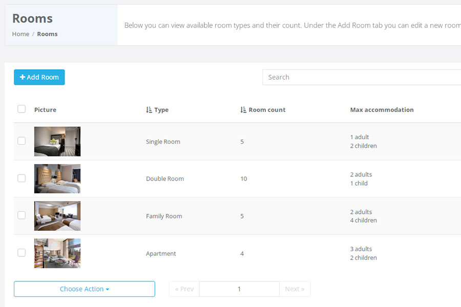 VEVSoftware hotel reservation software rooms management