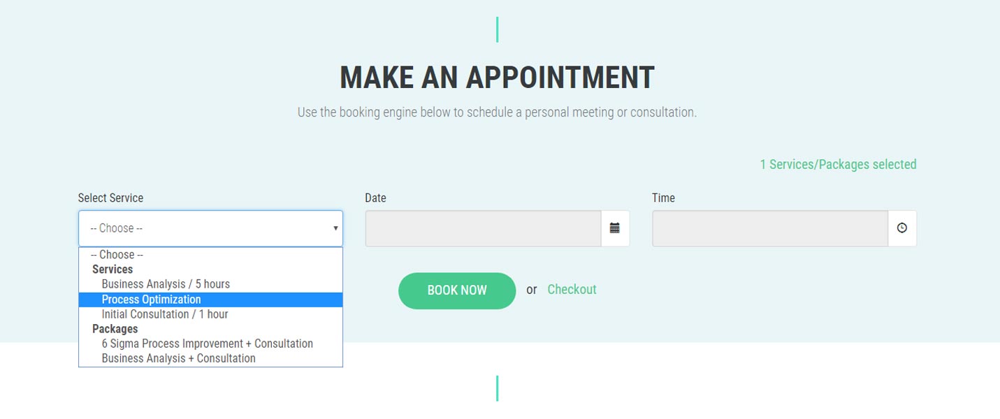 Service Booking VEVSoftware