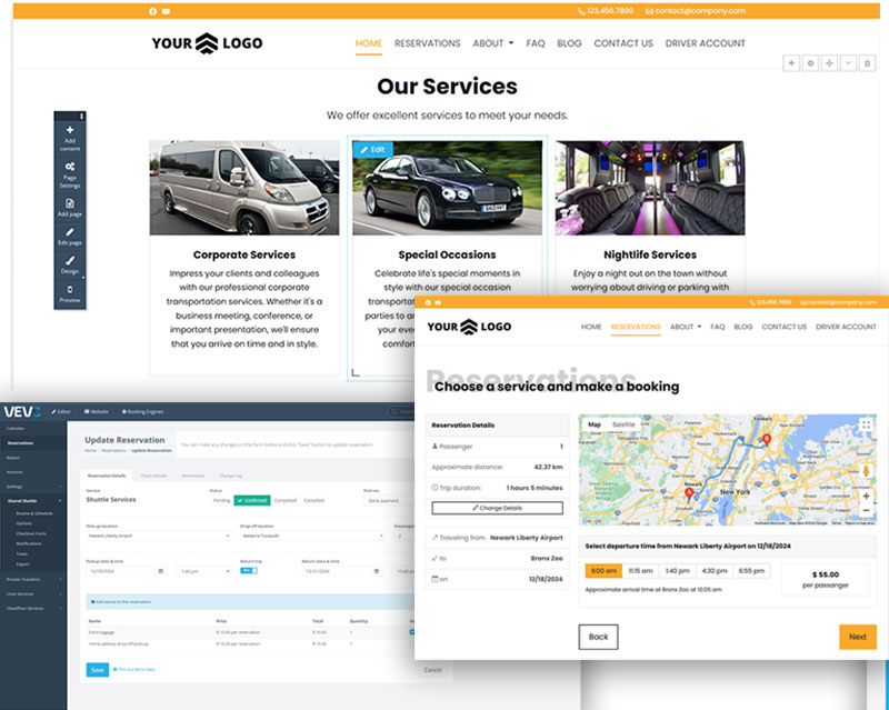 VEVSoftware Shuttle Booking Software