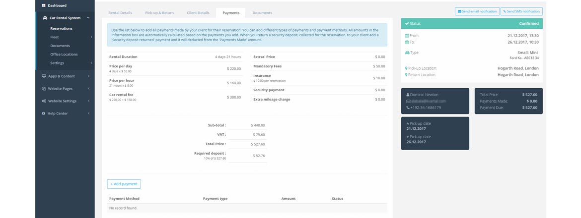 VEVSoftware CMS Payments Status